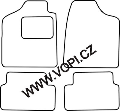 Textil-Autoteppiche Fiat Panda 1990 - 2003 Royalfit (1303)